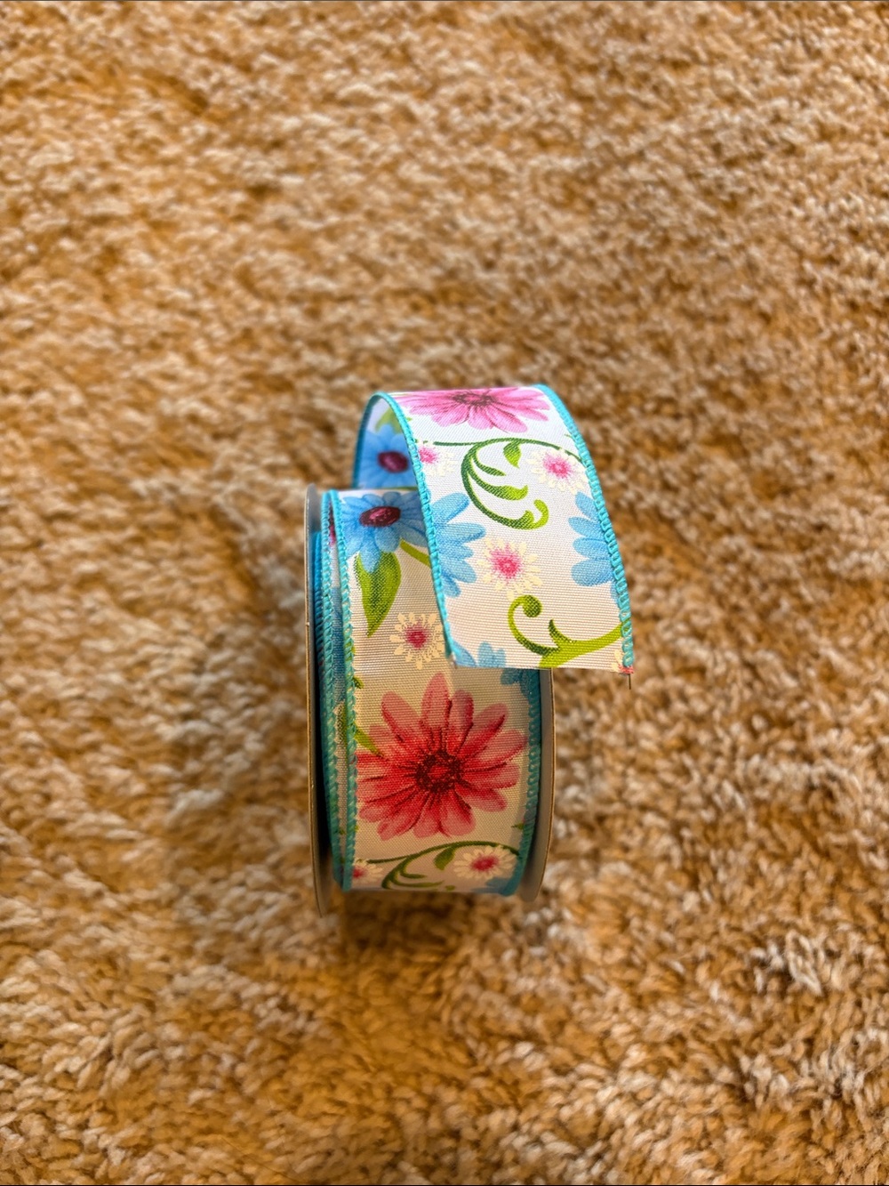 Floral Decorative Wired Ribbon